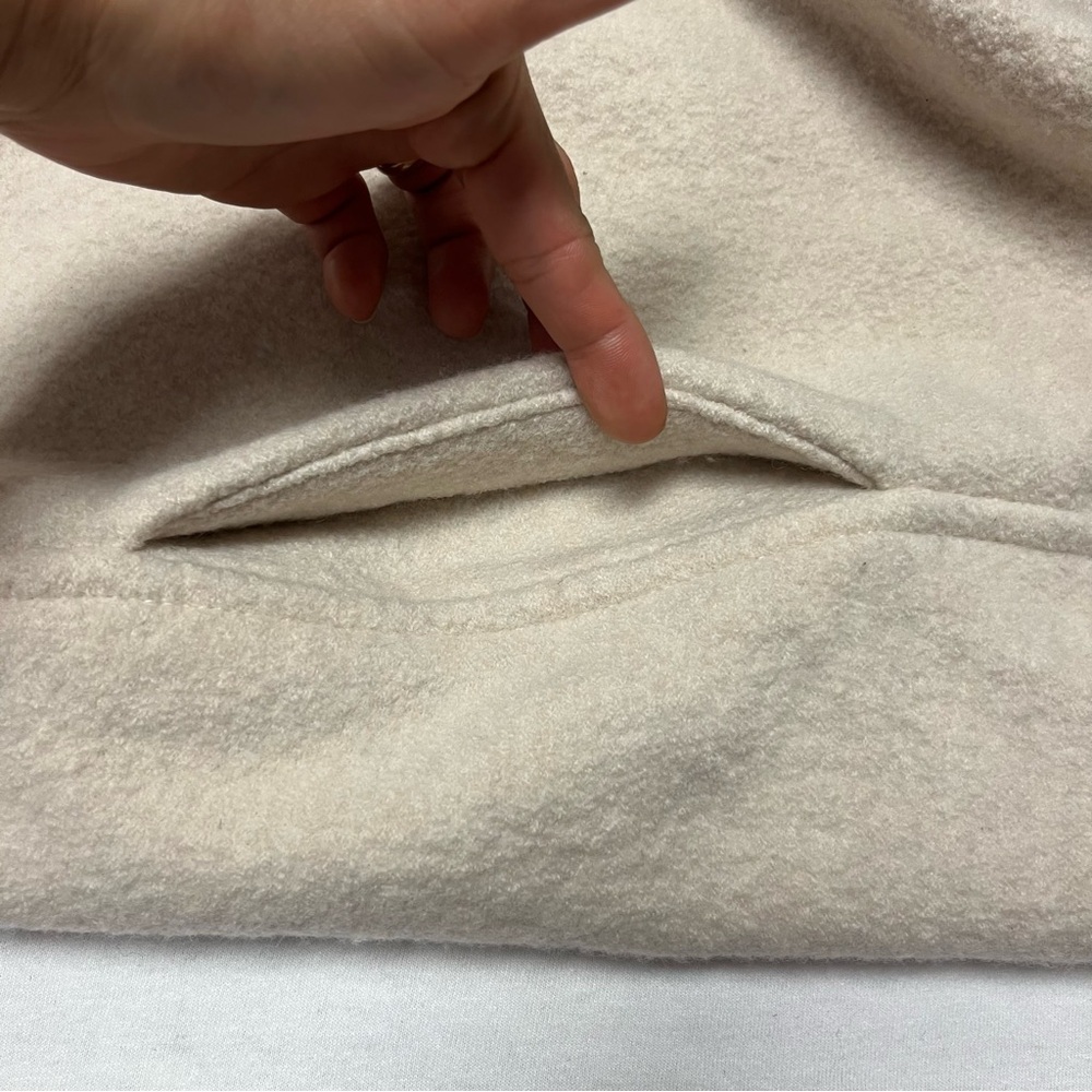 Aritzia Wilfred hooded wool coat cream color - Picture 5 of 14